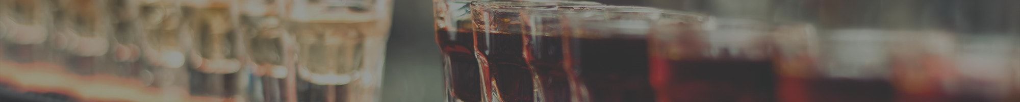 Glasses of alcohol lined up